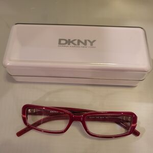 DKNY Red Eyeglasses with Case